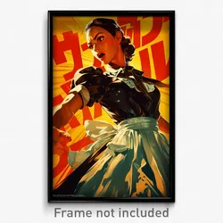 Brazilian Movie Poster - Girl Feeling Overwhelmed, Stupendous Maid Apron (Print)
