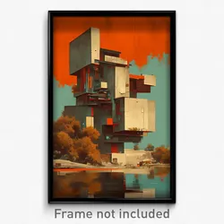 Icelandic Movie Poster - Lonely American Architecture (Iceland Film Art Print)