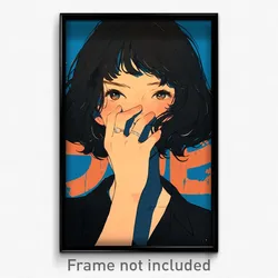 Thai Movie Poster - Girl Feeling Ambivalence, Genuine Blue Gloves (Art Print)