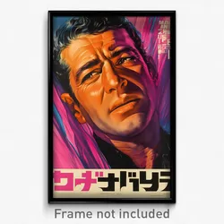 Hebrew Movie Poster - Man Feeling Contentment, Extra Large Pink Scarf (Print)