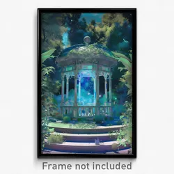 Art Poster - Leafy Gazebo (Psychedelic Trippy Weird 11x17 Cartoon Print)