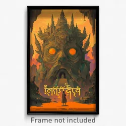 Thai Movie Poster - Deserted Dolmen (Thailand Psychedelic Art Retro Film Print)