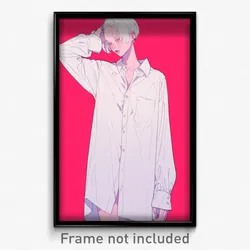 Anime Art Poster - Man Feeling Self Pity Wearing Luxurious Long Shirt (Print)