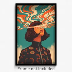 Icelandic Movie Poster - Woman Feeling Contentment, Thick Uniform (Art Print)