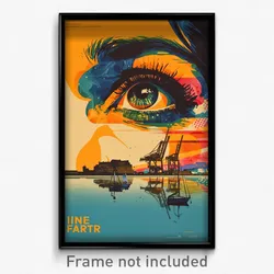 French Movie Poster - Infinite Harbour (France Psychedelic Art Retro Film Print)