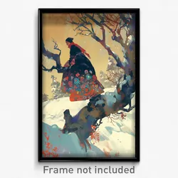 Russian Movie Poster - Tidy Snowfields (Russia Psychedelic Art Retro Film Print)