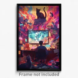 Korean Movie Poster - Glitchy Notch (Korea Psychedelic Art Retro Film Print)