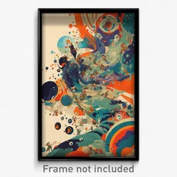 Bollywood Movie Poster - Blue Outland (India Retro Hindi Film Art Print)