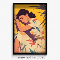 Bollywood Movie Poster - Girl Feeling Rejected, Multicolored White Dress (Print)