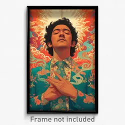 Indonesian Movie Poster - Man Feeling Trust, Dramatic Aqua Necktie (Art Print)