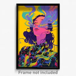 Art Poster - Woman Feeling Bitter Sweetness, Nifty Button Badge (Art Print)