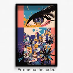 German Movie Poster - Purple Swedish City (Germany Retro Film Art Print)