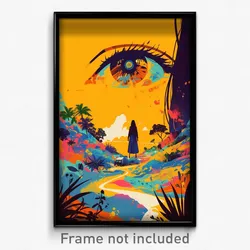 Brazilian Movie Poster - Simplistic Campsite (Brazil Retro Film Art Print)