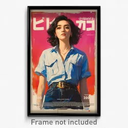 Thai Movie Poster - Woman Feeling Kind, Sparkling Blue Vest (Thailand Art Print)