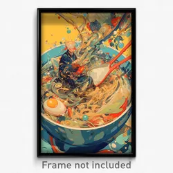 Art Poster - Clean Ramen (Psychedelic Trippy Weird 11x17 Print)