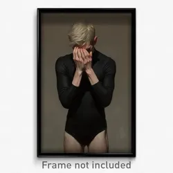 Art Poster - Man Feeling Hope Wearing Outrageous Ribbed Leotard (Art Print)
