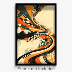 Spanish Movie Poster - Wavy Circus (Spain Psychedelic Art Retro Film Print)