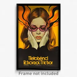 German Movie Poster - Woman Feeling Resentment, Velvety Wetsuit (Art Print)