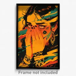 Mexican Movie Poster - Girl Feeling Acceptance, Black And White White Ribbon