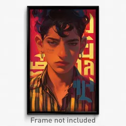 Hebrew Movie Poster - Boy Feeling Pride, Messy Hoop Earrings (Israel Art Print)