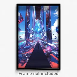 Art Poster - Frosty Pier (Psychedelic Trippy Weird 11x17 Print)