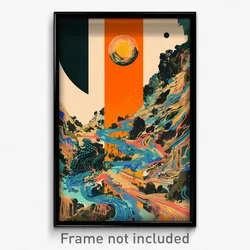 Greek Movie Poster - Huge Crack (Greece Psychedelic Trippy Art Retro Film Print)