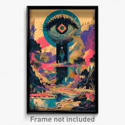 Greek Movie Poster - Thoughtful Fen (Greece Psychedelic Art Retro Film Print)
