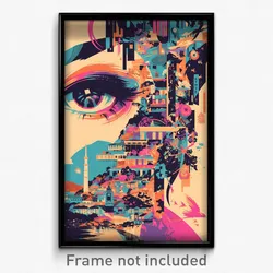 Greek Movie Poster - Creative European City (Greece Retro Film Art Print)