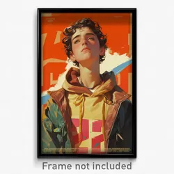 Brazilian Movie Poster - Boy Feeling Mixed Up, Colorful Brown Hoodie (Art Print)