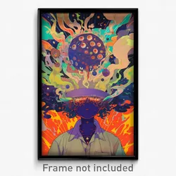 Movie Art Poster - Boy Feeling Elation, Thick Frilled Hat (Retro Film Print)
