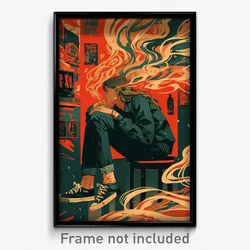 Russian Movie Poster - Antique Pizza Shop (Russia Retro Film Art Print)