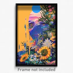 Art Poster - Digital Music Studio (Psychedelic Trippy Weird 11x17 Cartoon Print)