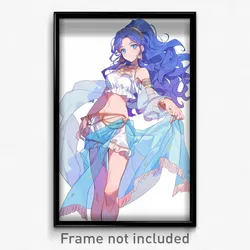 Anime Art Poster - Woman Feeling Neglect Wearing Worldly White Sarong (Print)