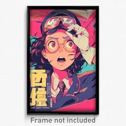 Movie Art Poster - Girl Feeling Shocked, Handsome Naval Uniform (Film Print)