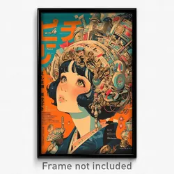 Japanese Movie Poster - Girl Feeling Fondness, Pretty Hat Ribbon (Art Print)