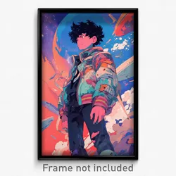 Movie Art Poster - Boy Feeling Aggressive, Well Off Multicolored Jacket (Print)