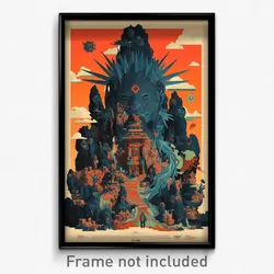 Mexican Movie Poster - Mountainous Shrine (Mexico Retro Film Art Print)