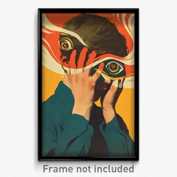 Spanish Movie Poster - Boy Feeling Demoralized, Wiry Aqua Jacket (Art Print)