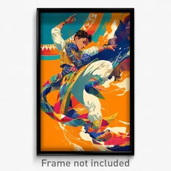 Bollywood Movie Poster - Boy Feeling Exasperated, Majestic Multicolored Legwear