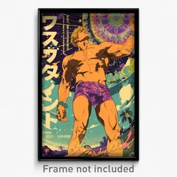 Greek Movie Poster - Man Feeling Negative, Hard To Find Purple Shorts (Print)