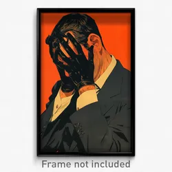 Greek Movie Poster - Man Feeling Shame, Stylish Black Gloves (Greece Art Print)