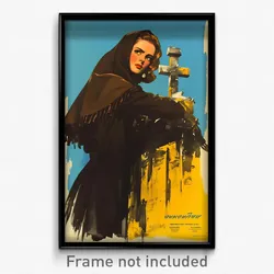 Spanish Movie Poster - Girl Feeling Modesty, Strong Brown Cape (Spain Art Print)