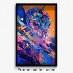 Art Poster - Fluffy Mars (Psychedelic Trippy Weird 11x17 Cartoon Print)