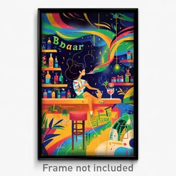 Brazilian Movie Poster - Vivacious Bar (Brazil Psychedelic Art Retro Film Print)