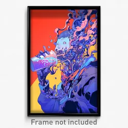 Art Poster - Gray Boba Tea (Psychedelic Trippy Weird 11x17 Print)