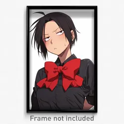 Anime Art Poster - Man Feeling Amazement Wearing Handsome Frilled Ribbon (Print)