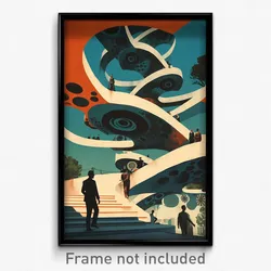 German Movie Poster - Blissful Futuristic Architecture (Germany Film Art Print)
