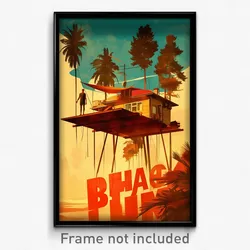 Russian Movie Poster - Basic Inn (Russia Psychedelic Art Retro Film Print)