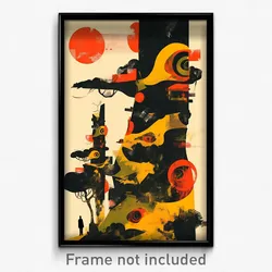 French Movie Poster - Faraway Yard (France Psychedelic Art Retro Film Print)