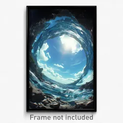 Art Poster - A Composed Snake In A Loud Ocean, Just After The Rains